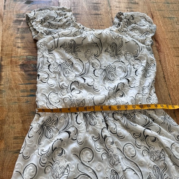 Alice + Olivia Janelle Embroidered Silk Mini Cram Black Dress Size 6 - Picture 11 of 16